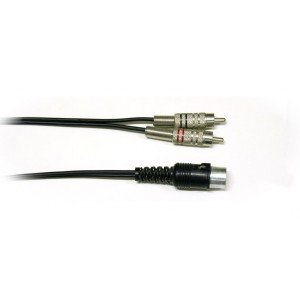 Шнур профессиональный 2 м (ШНУР СИГНАЛЬНЫЙ 2 RCA PLUG - 5 DIN POLE PLUG)